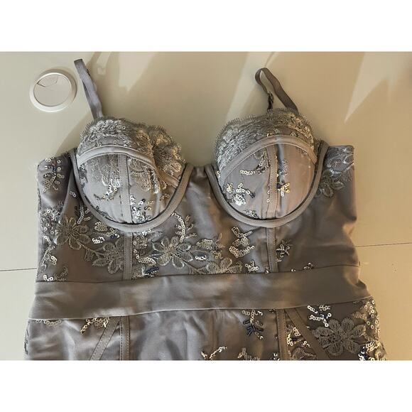 Medium NBD Floral Lace Mini Dress - Picture 11 of 13